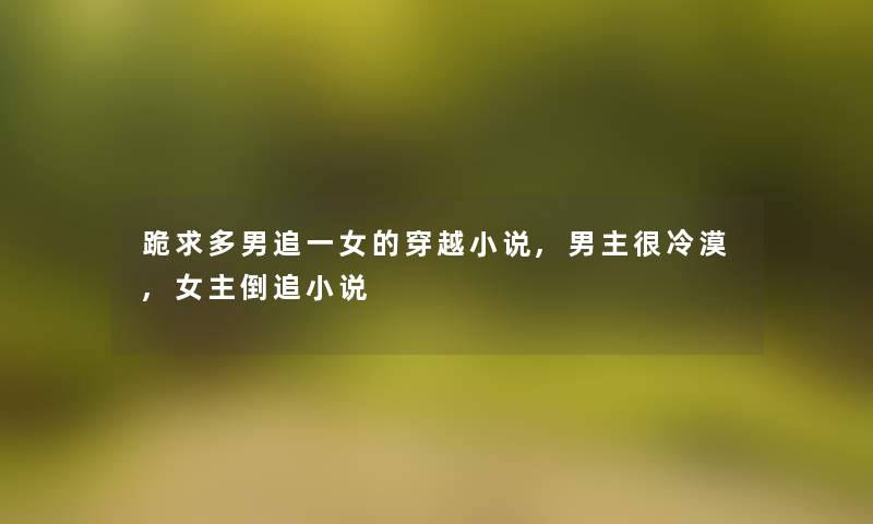 跪求多男追一女的穿越小说,男主很冷漠,女主倒追小说