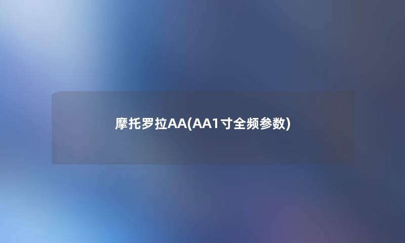 摩托罗拉AA(AA1寸全频参数)