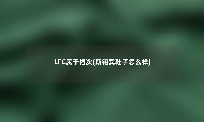 LFC属于档次(斯铂宾鞋子怎么样)