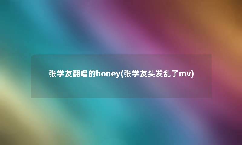 张学友翻唱的honey(张学友头发乱了mv)