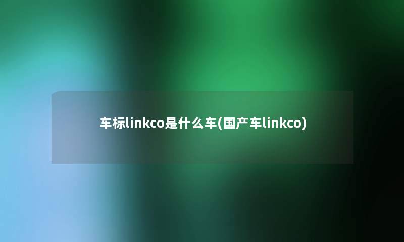 车标linkco是什么车(国产车linkco)